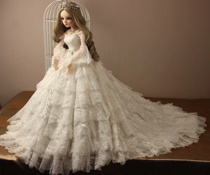 1/3ball sujungta lėlės bjd doll doris dovanos mergina Handpainted makiažas fullset pasakos lėlė princesė su karūna vestuvinė suknelė . ' - ' . 5
