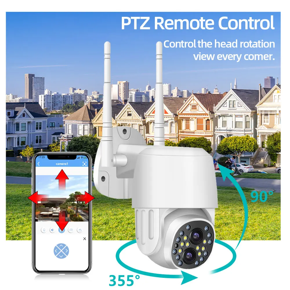 15X Zoom WiFi PTZ Kamera, Dual Lens 2K Lauko AI Žmogaus Aptikti Spalva Naktinio Matymo 4MP Vaizdo Saugumo Kameros Stebėjimo kamerų . ' - ' . 5