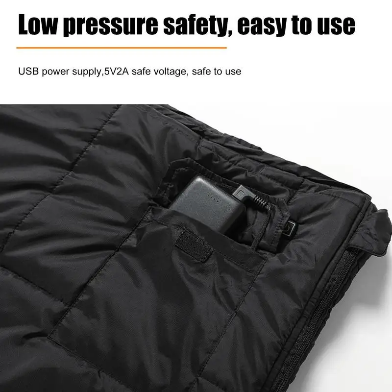 190x85cm Šildomos miegmaišį Kempingas USB Temperatūra Reguliuojama Žiemą Šiltas Vokas miegmaišius, Lauko Kelionės Žygiai . ' - ' . 1