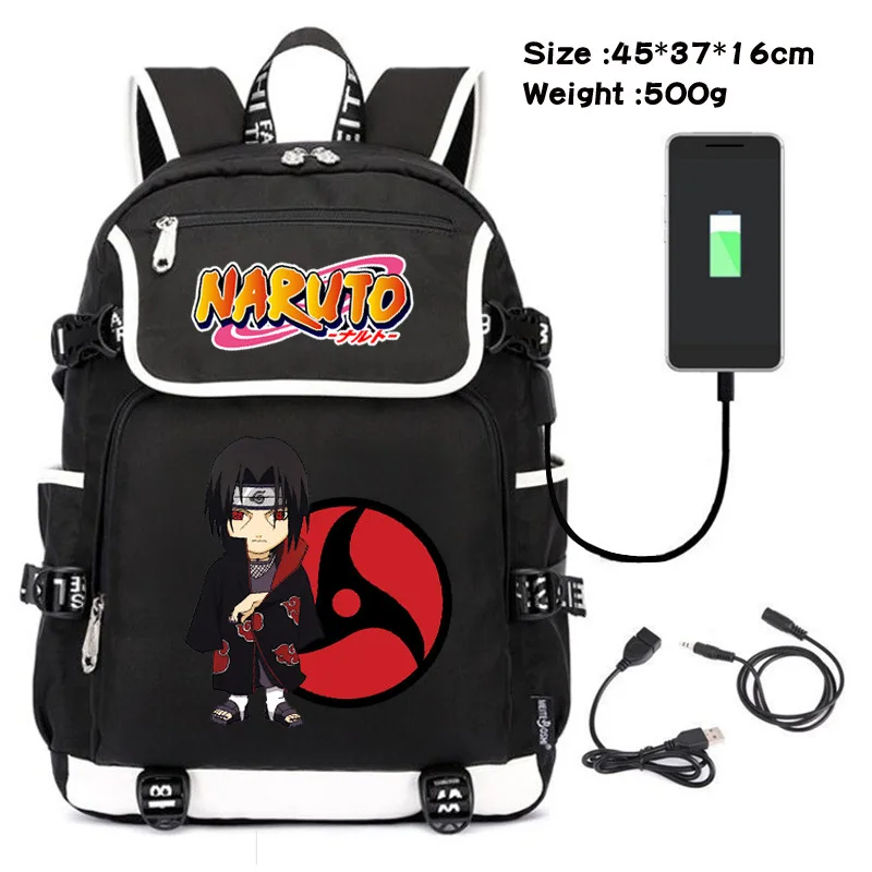 2023 Naruto mokyklinės Kuprinės Anime Naruto Uzumaki Schoolbags USB Įkrovimą, Kuprinės, kelioniniai Krepšiai, Animacinių filmų Mielas Krepšiai Gimtadienio Dovanos . ' - ' . 3