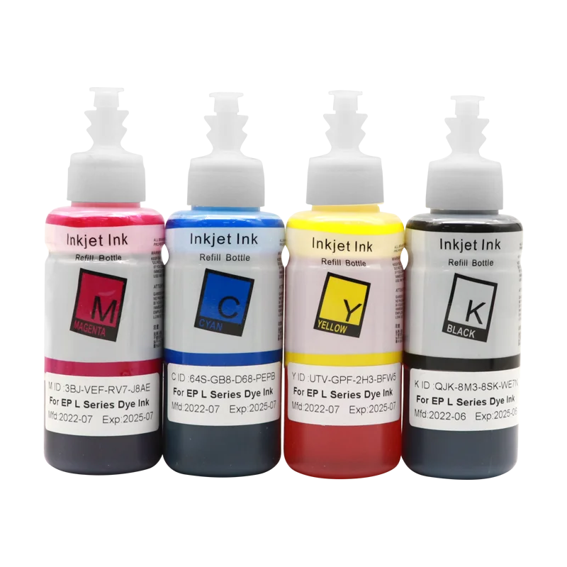 4Color dye Ink Epson L551 L555 L558 L565 L566 L575 L605 L606 L655 L656 L310 L301 Spausdintuvo Rašalas . ' - ' . 1