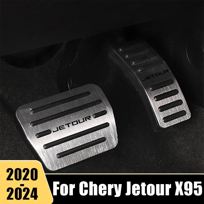 Automobilio Pedalus Padengti Chery Jetour X95 2020 2021 2022 2023 2024 Aliuminio Pėdų Stabdžių Dujų Akceleratoriaus Pedalo Sankabos Dangtelį Non-Slip Pad . ' - ' . 0