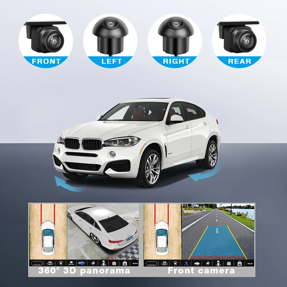 Automobilių Android Radijo 360° Panoraminis Fotoaparatas HD Galiniai / Priekiniai / Kairėn / Dešinėn 360 Panoraminis Priedai . ' - ' . 3