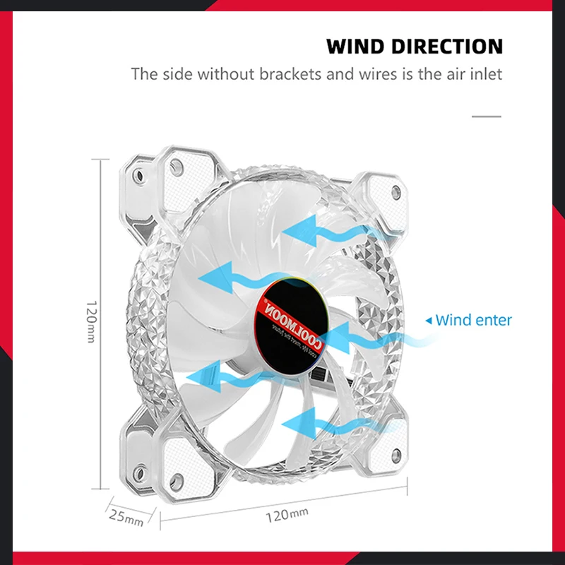 Aušintuvo Ventiliatorius pc atveju plokštė 120mm ventiliatoriai cpu aušintuvai argb aušinimo valdiklis rgb oro aušintuvas žaidimų pc atveju aušinimo ventiliatorius X99 . ' - ' . 3