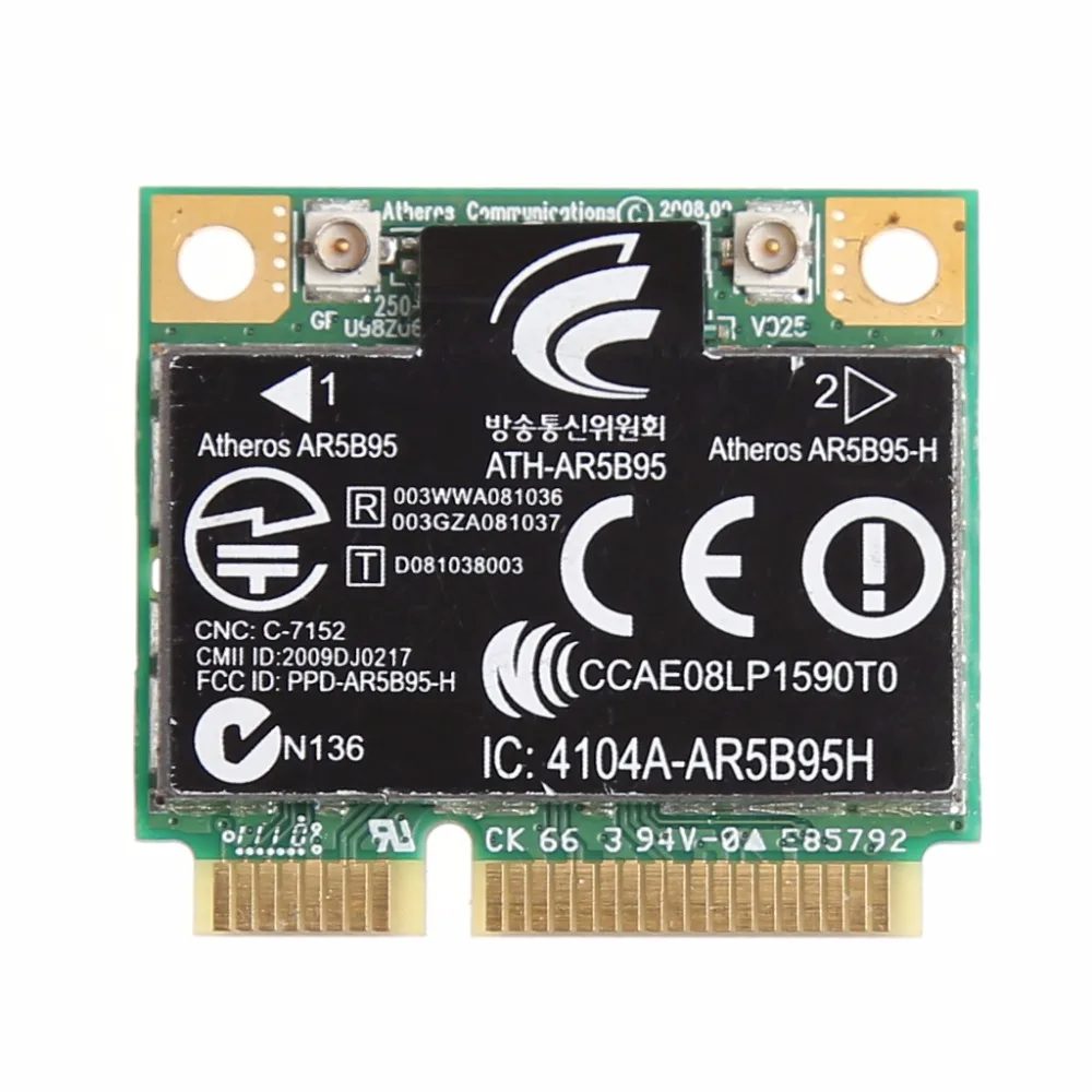 Belaidžio 150M 802.11 b/g/n) Half Mini PCI-E Card HP Atheros AR5B95 605560-005 . ' - ' . 0