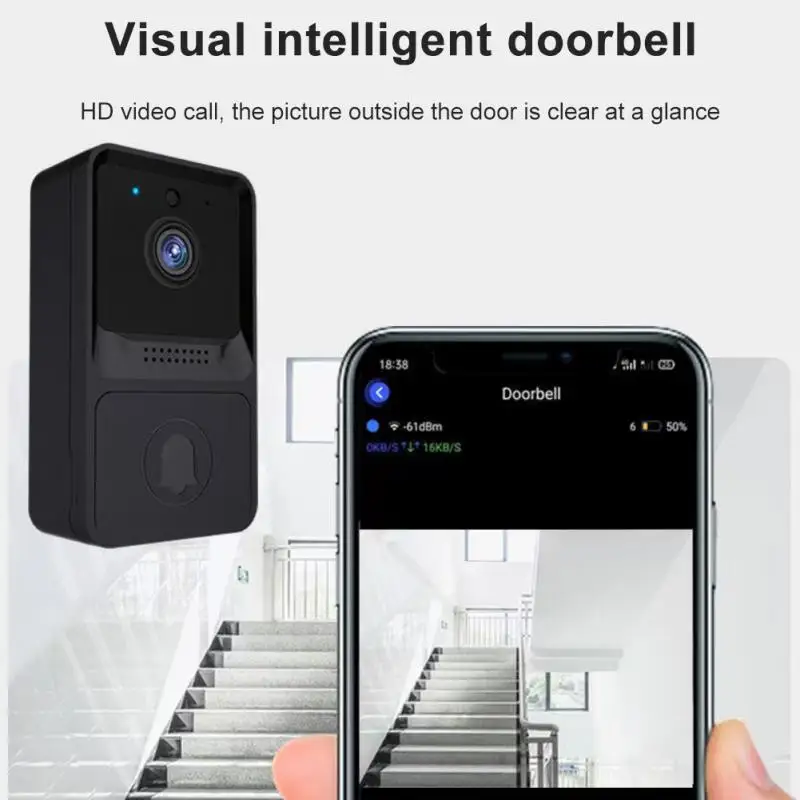 Belaidžio Smart Doorbell Apsaugos Smart Home Vaizdo Skambučių HD Infraraudonųjų spindulių Naktinio Matymo Debesys Saugojimo Ilgo Laukimo Doorbell . ' - ' . 4