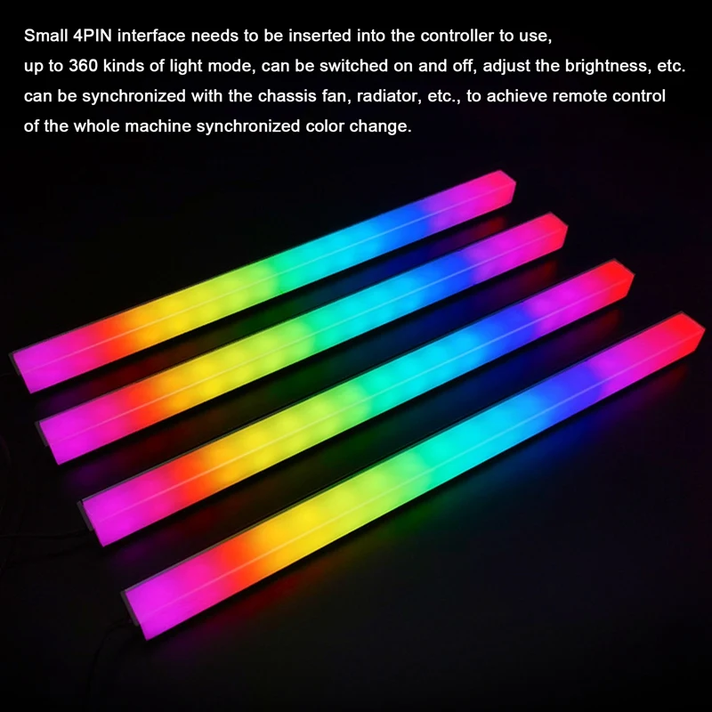 COOLMOON ARGB Šviesos Juostelė Magic Color Spalvos Dekoratyvinis LED Šviesos Juostelės Kompiuterio Atveju Šviesos Juosta dvipusė Šviesos . ' - ' . 4