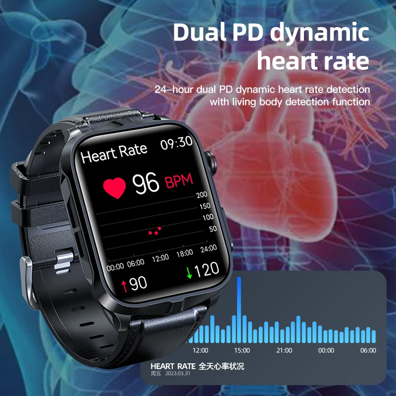 EKG Impulso Elektroterapijos Ne invazinės Kraujo Cukraus Vyrų Smart Žiūrėti Gydymas Lazeriu Sveikatos Kraujo Spaudimas Moterų Sporto Smartwatch . ' - ' . 4