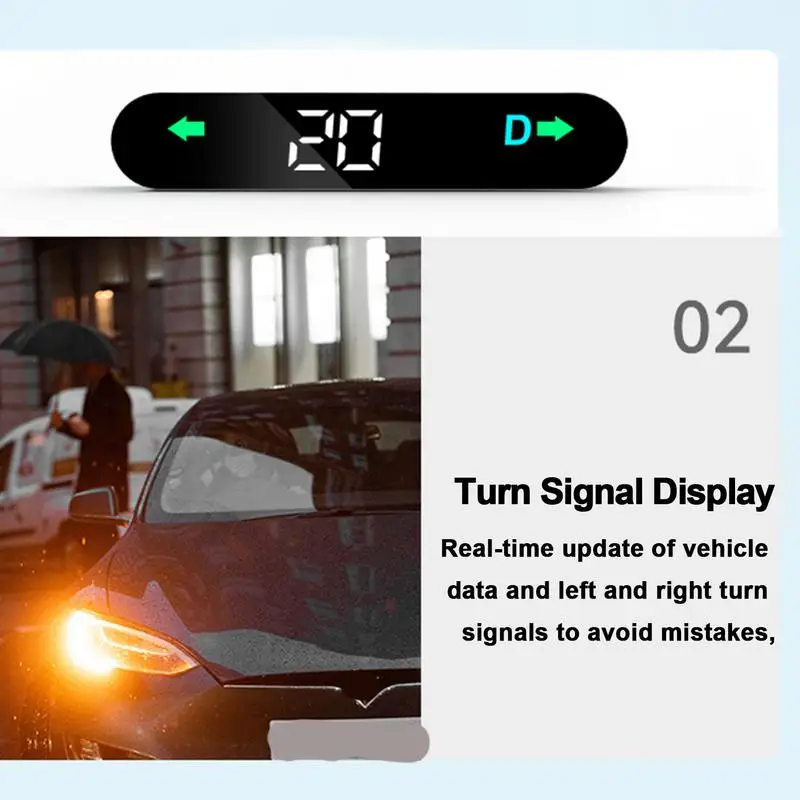 ForTesla HUD Head Up Display Smart Digital Automobilių Projektorius Spidometras prekinis, galinis Stiklo Pažangi Sistema greičio Viršijimo Signalas Priedai . ' - ' . 3