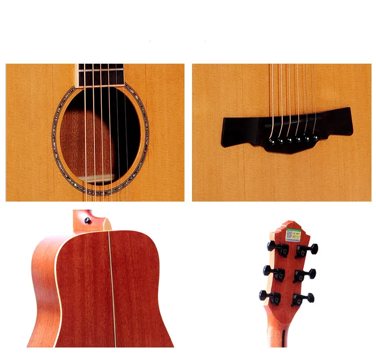 Geake G-202 41 colių drednoutas aukštos klasės rankų darbo solid kedras akustine gitara . ' - ' . 1