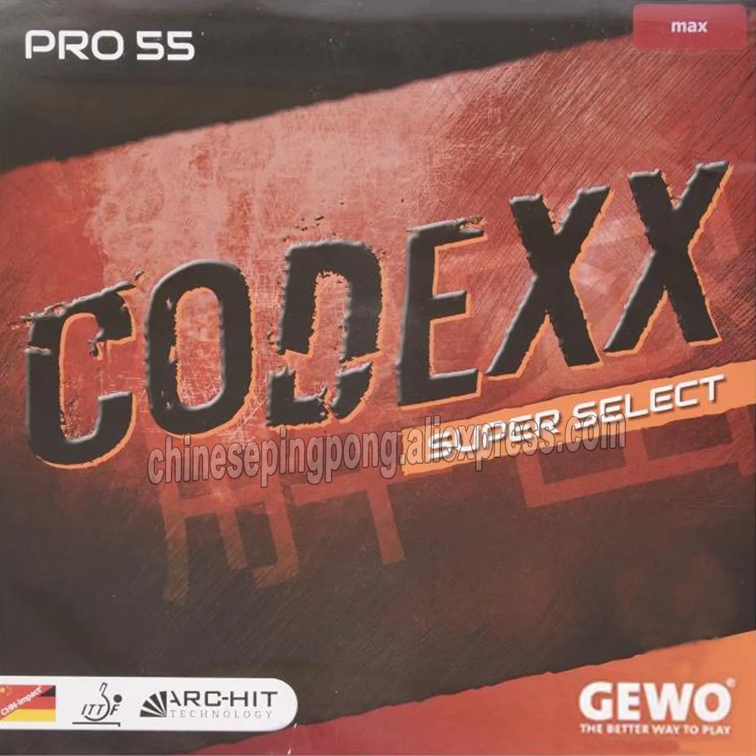 GEWO CODEXX RPO 55 Stalo Teniso Gumos Originalios GEWO CODEXX Ping Pong Kempinė . ' - ' . 0