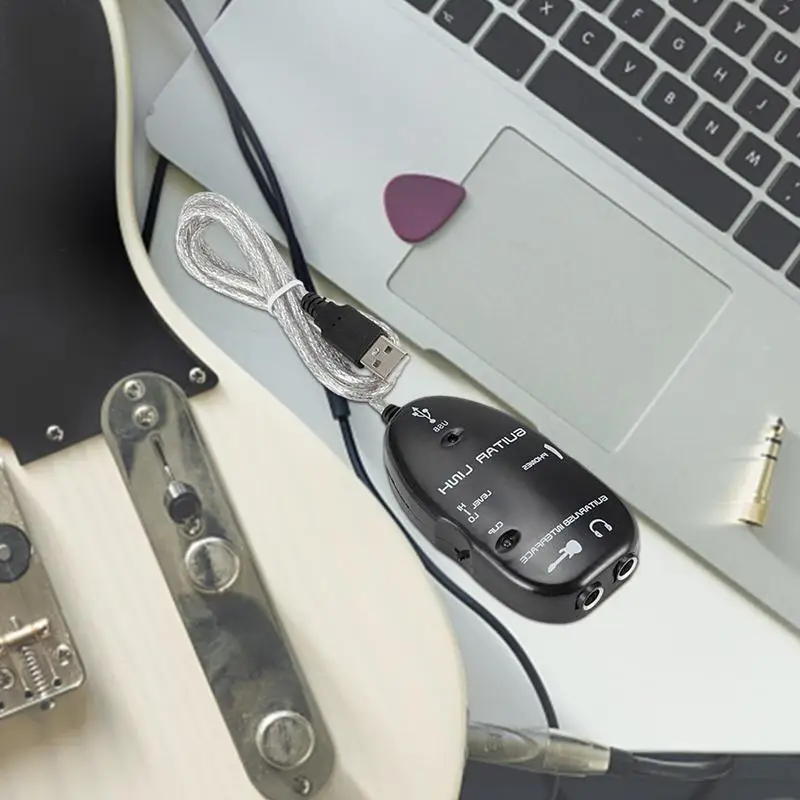 Gitara Nuorodą USB Sąsaja USB Gitara Įrašymo Kabelio Link Cable Sąsajos Kabelis Gitara Sąsaja Sąsaja Sąsaja Garso Gitaros Adapteris . ' - ' . 4