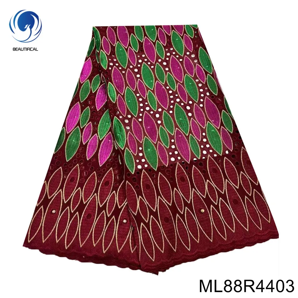 Iškirpti Skylę Tuščiaviduriai Išsiuvinėti Dizainas, Elegancija Nigerijos Šveicarijos vienspalviai voile Nėrinių Fabric100% Cottin Šalis Suknelė ML88R44 . ' - ' . 2