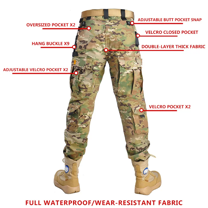 Kovoti su Tiktų Marškinėliai+Kelnės su Trinkelės Safari Marškinėliai su Gobtuvu Airsoft Tinka kasdieniniai Rūbai Tactical Kelnes Armijos Apranga, Karinės Uniformos . ' - ' . 3