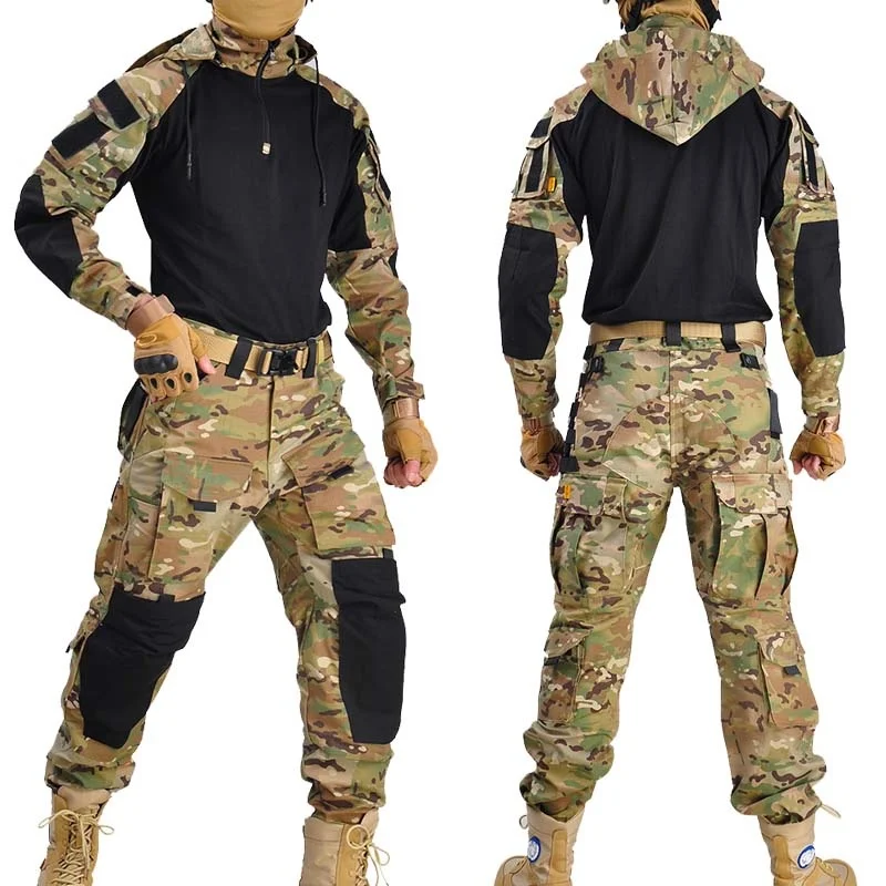 Kovoti su Tiktų Marškinėliai+Kelnės su Trinkelės Safari Marškinėliai su Gobtuvu Airsoft Tinka kasdieniniai Rūbai Tactical Kelnes Armijos Apranga, Karinės Uniformos . ' - ' . 5