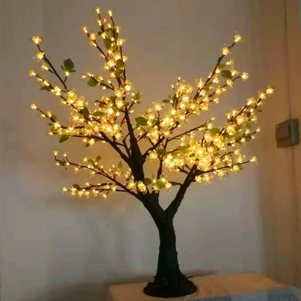 Lauko LED Dirbtinė Vyšnių Žiedų Medžio Šviesos Kalėdų Eglutė Lempos 432pcs LED Lemputes, 1,5 m Aukštis 110/220VAC Sodo Dekoro . ' - ' . 0