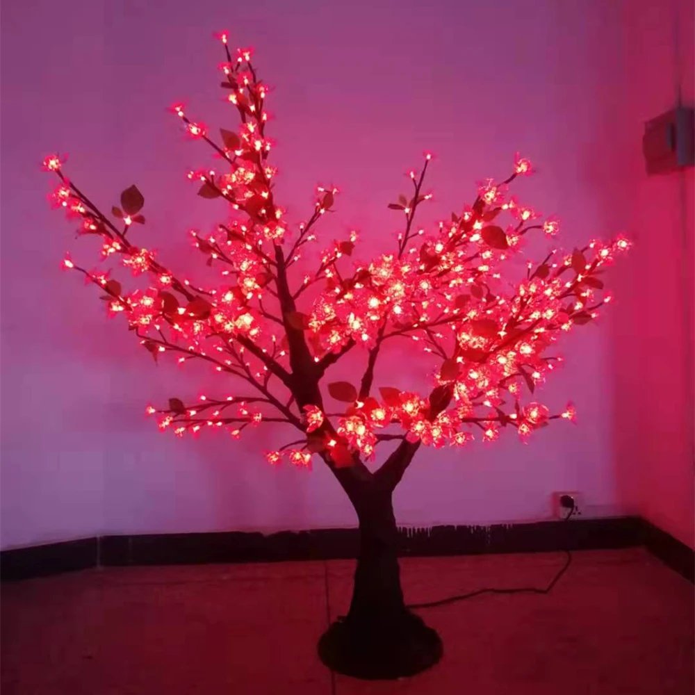 Lauko LED Dirbtinė Vyšnių Žiedų Medžio Šviesos Kalėdų Eglutė Lempos 432pcs LED Lemputes, 1,5 m Aukštis 110/220VAC Sodo Dekoro . ' - ' . 2