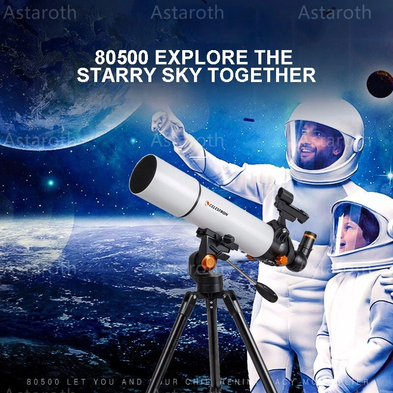 Lūžio Astronominis Teleskopas 80mm Red Dot 