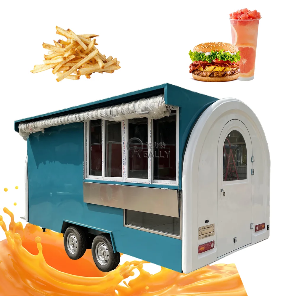 Mobiliųjų Greito Maisto Sunkvežimis Pritaikytas Ledų Maitinimo Priekaba Hot Dog Prekybos Van Nerūdijančio Plieno Maisto produktų Krepšelis, skirtas Parduoti . ' - ' . 1