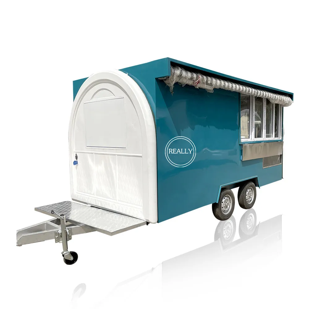 Mobiliųjų Greito Maisto Sunkvežimis Pritaikytas Ledų Maitinimo Priekaba Hot Dog Prekybos Van Nerūdijančio Plieno Maisto produktų Krepšelis, skirtas Parduoti . ' - ' . 2