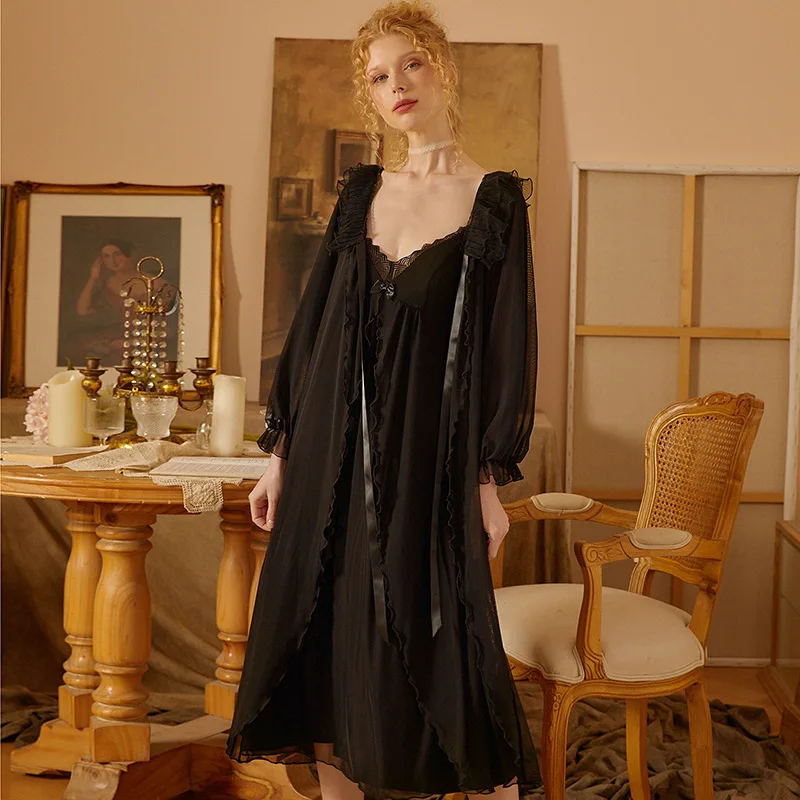 Moterų Elegantiškas Prašmatnus Minkštas Gazas Modalinis Pamušalas Suspender Skraiste, su Nuimamu Krūtinės Mygtukai Nightgowns Sleepshirts Sleepwear . ' - ' . 0