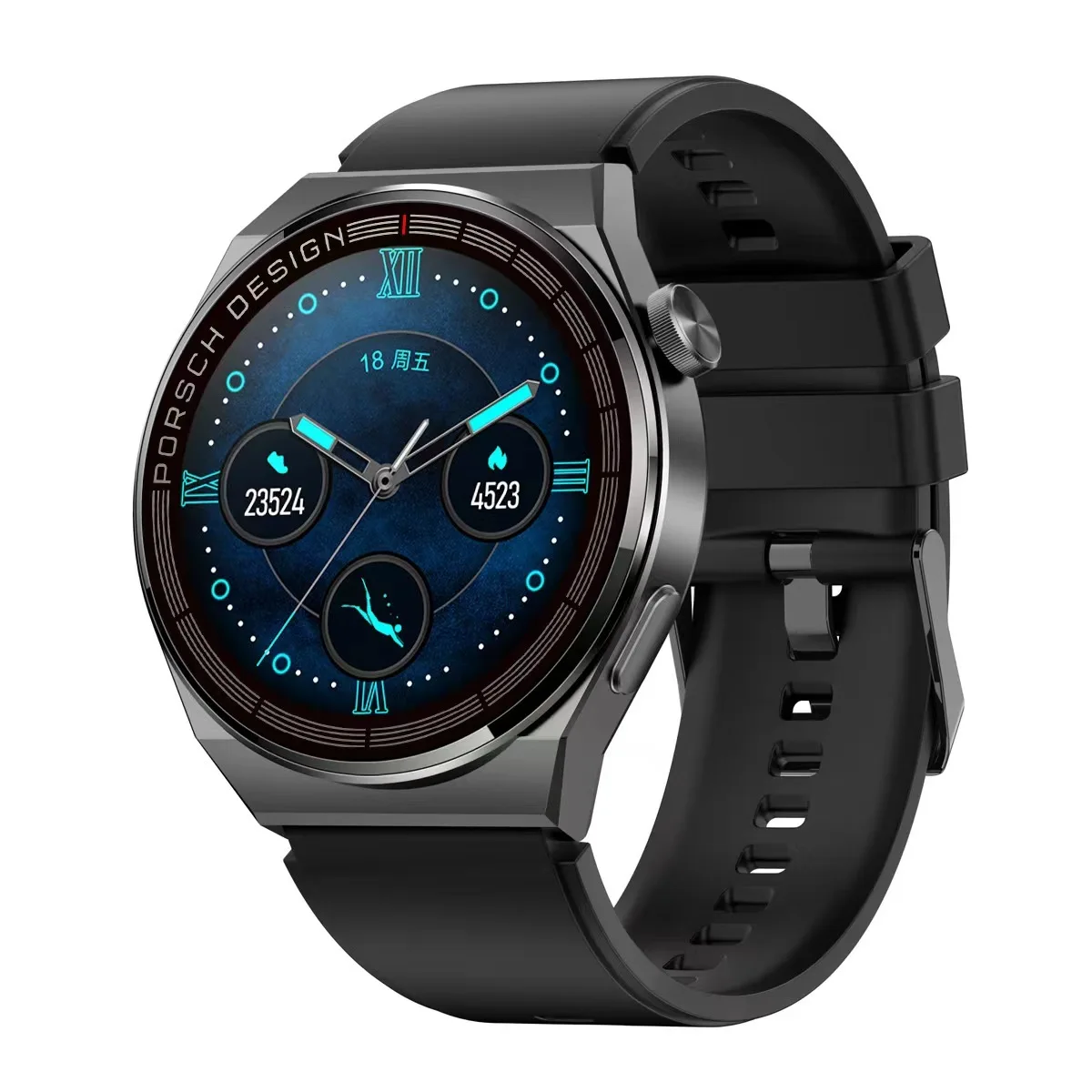 Naujas Smart Watch Vyrų AMOLED 390*390 HD Ekrane Visada Rodomas Laikas Fitneso Apyrankė atsparus Vandeniui Nerūdijančio Plieno Smartwatch Vyrai . ' - ' . 0