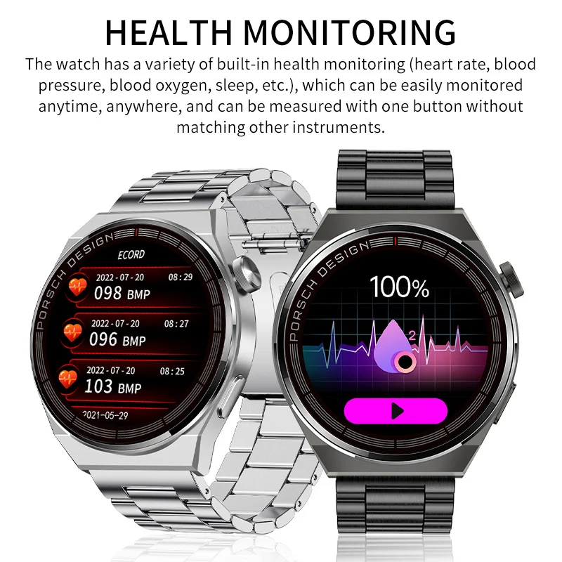 Naujas Smart Watch Vyrų AMOLED 390*390 HD Ekrane Visada Rodomas Laikas Fitneso Apyrankė atsparus Vandeniui Nerūdijančio Plieno Smartwatch Vyrai . ' - ' . 4