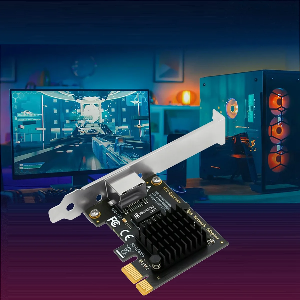 PCI-E 2,5 G Tinklo plokštė RTL8125BG PCI-E X1 Iki 2,5 Gbps Gigabit RJ45, Ethernet Tinklo plokštės dėl PC . ' - ' . 5