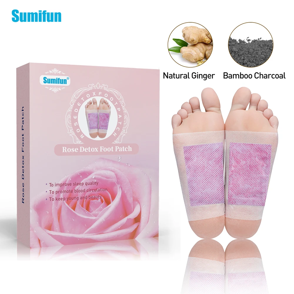 Sumifun 12Pcs/Box Rose Detox Foot Patch eterinis Aliejus, 100% Originalus Kinijos Natūralios Medicinos Gipso K04001 . ' - ' . 0