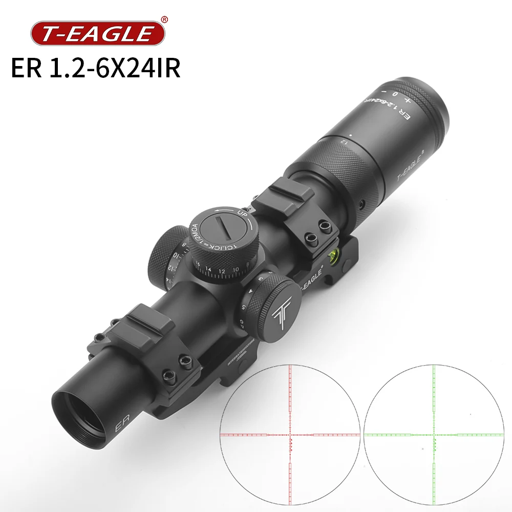 T-EAGLE Optika ER 1.2-6 X 24 IR HK Medžioklės Striukės uoksai Taktinis Riflescope Kolimatorius oriniams Akyse Tepimas Snaiperis Tikslas . ' - ' . 0