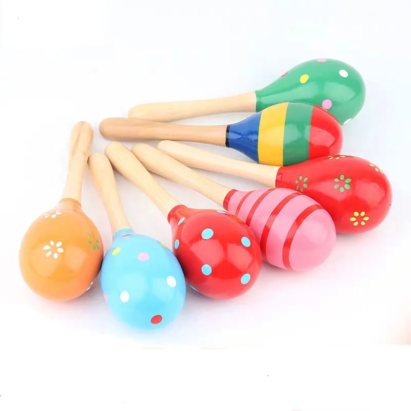 Tailai žaislas muzikos instrumentas marakai dažytos medinės smėlio plaktukas Mediniai Marakai žaislas vaikams . ' - ' . 2