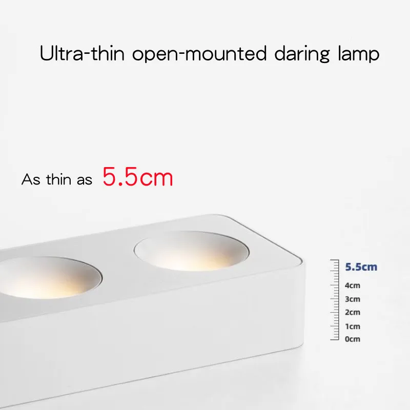 Ultra-plonas LED downlight anti-glare viengubo ir dvigubo galvos kambarį miegamojo ne pagrindinis šviesos 7W9W vidaus apdailai apšvietimas . ' - ' . 3