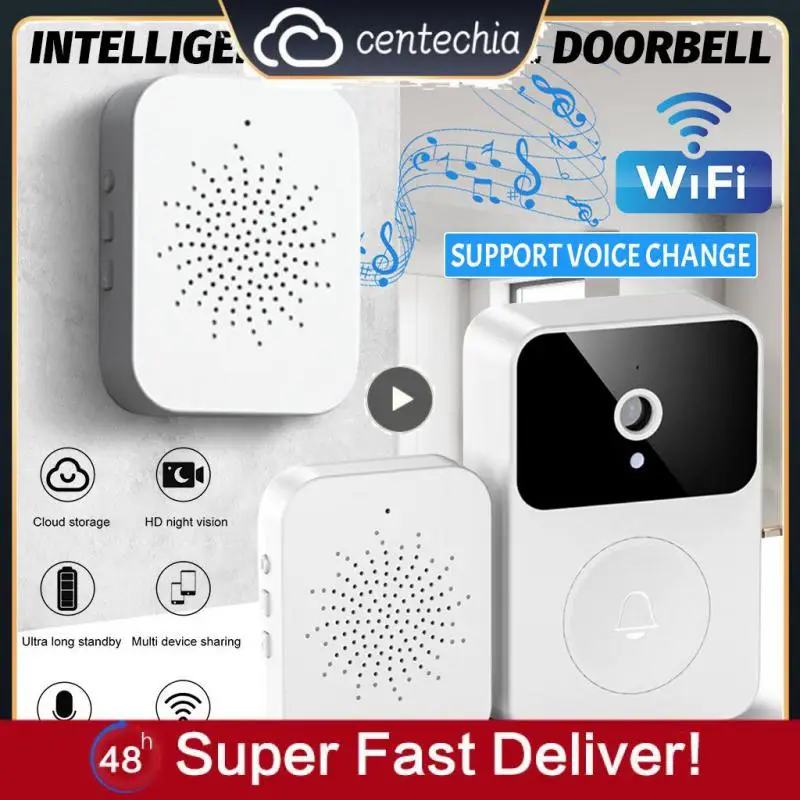 Vaizdo Durų Bell Naktis-Ilgas Gyvenimas Belaidžio Wifi Doorbell Vandeniui 1080p Smart Doorbell 800mah Realaus laiko Domofonas . ' - ' . 0