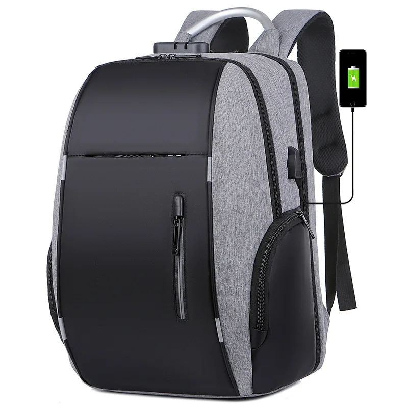 Vyrai Kuprinės Anti-Theft USB Įkrovimo Kelionės Backpack 15.6 Colių Nešiojamas Kuprinės Vyrų Vandeniui Lauko Sporto Mokykla Krepšiai . ' - ' . 0
