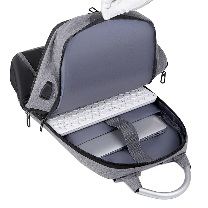 Vyrai Kuprinės Anti-Theft USB Įkrovimo Kelionės Backpack 15.6 Colių Nešiojamas Kuprinės Vyrų Vandeniui Lauko Sporto Mokykla Krepšiai . ' - ' . 4
