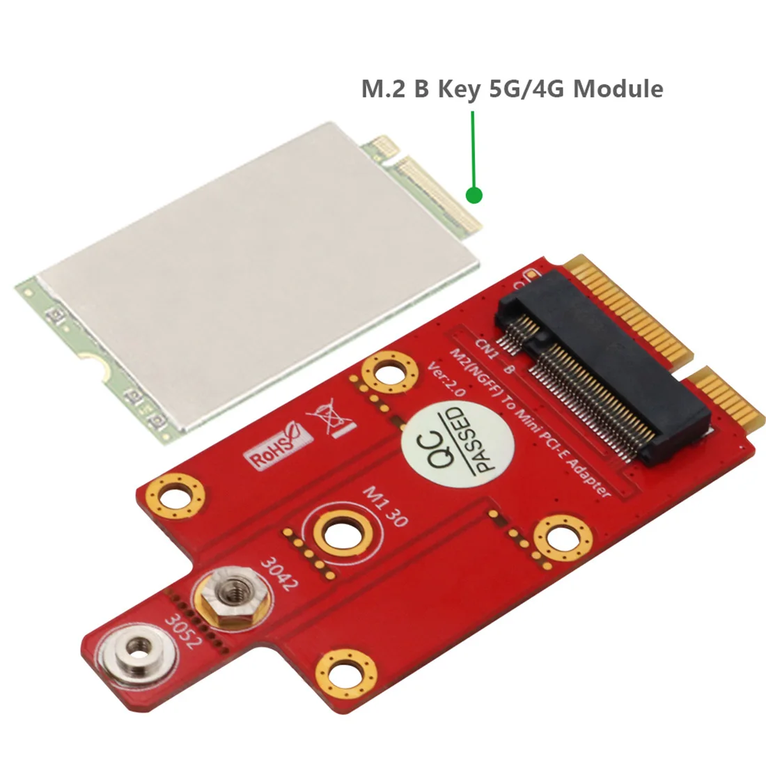 XT-XINTE M. 2 Raktas B Mini PCI-E mPCIe Adapteris Kortelę 3G / 4G / 5G Modulis Palaiko 3042/3052 Tipo M2 Klavišą B Kortelės Matmenys . ' - ' . 5