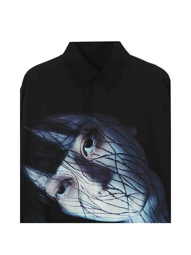 y3 Paslaptingą moterį, tamsiai stiliaus Unisex marškinėliai yohji yamamoto mens marškinėliai vyrams drabužių, Negabaritinių Juoda y-3 marškinėliai . ' - ' . 2