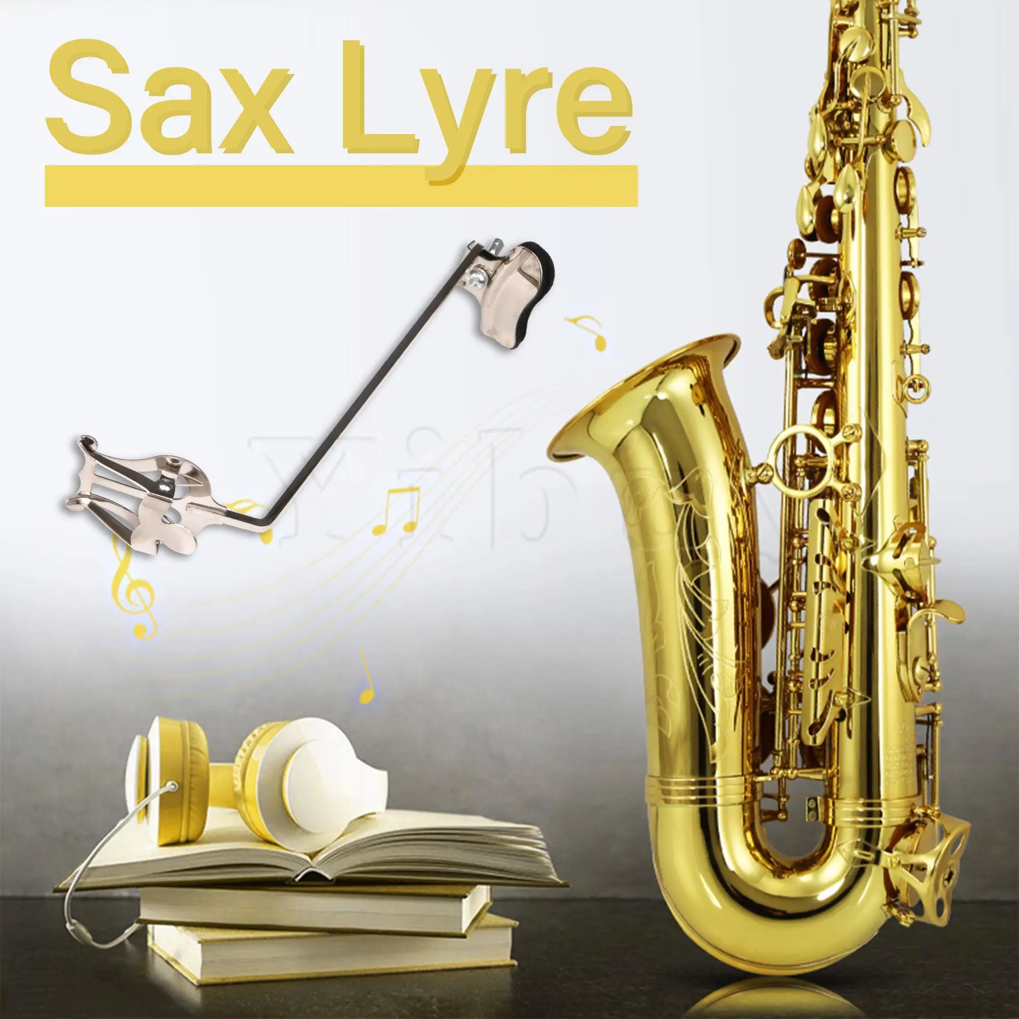 Yibuy 20 VNT Sidabrinės Sax Lapo Muzikos Įrašą Turėtojas Clamp-On Turėtojas Lyra Muzikos Instrumentas Sopranas, Tenoras Saksofonas Dalis . ' - ' . 1