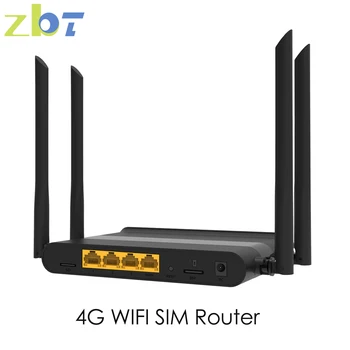 ZBT 4G LTE Maršrutizatorių SIM Kortelės 300Mbps 1200mbps 2.4 g 5.8 g Wifi Extender Interneto Belaidžio Kartotuvo Su EC200TEUHA Modemas 3*LAN 1*WAN