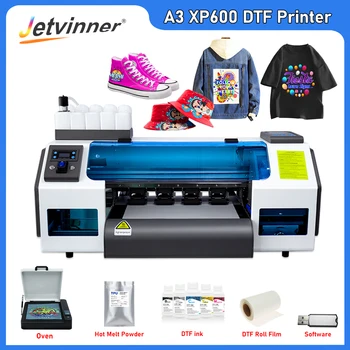 A3 DTF Spausdintuvą Tiesiogiai prie Kino Perdavimo Spausdintuvą visi Tekstilės marškinėliai spausdinimo mašina XP600 impresora dtf Batų Krepšiai
