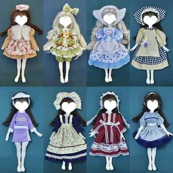 Naujas 6-taškas Bjd Doll keisti Drabužius 30cm Lėlės Suknelė Visą Rinkinį Priedai Mergaičių 