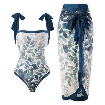 2023 Naujasis prancūzijos Derliaus Spausdinti vientisas maudymosi kostiumėlis Moterų Hot Spring Holiday Beach Suknelė, maudymosi Kostiumėliai, Dizaineris, Maudymosi Kostiumą, Vasarą