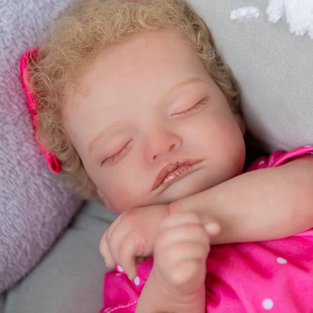 49CM Rosalie Minkštas Kūno Bebe Atgimsta Realus Reborn Baby Doll Miego Mergina Minkštas Kūno Įsišaknijusi Šviesūs Plaukai Žaislai Mergaitėms