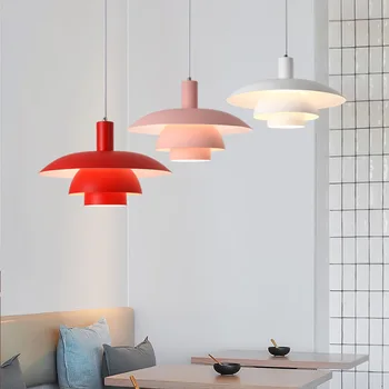 Danijos Dizaino LED Meno Pakabukas Šviesos Daugiaspalvis Skėtis 5 Kabinti Liustra Gyvenimo Valgomasis Restoranas Blizgesio priedai veltiniams, vilna Lempa