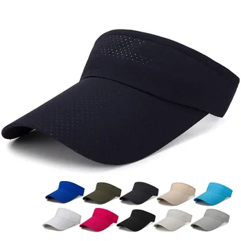 Vasaros Šviežio Oro, Saulės, Skrybėlę Vyrai Moterys Reguliuojamas Skydelis UV Apsauga Top Tuščias Kietas Sportas Teniso Veikia nuo Saulės Kepurė Hat