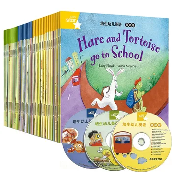 42 Knygų Anksti Educactioal anglų kalbos Skaitymo Paveikslėlių Knygą Baby Vaikų Istorija Knyga Su CD