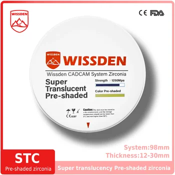 Wissden iš Anksto tamsesniame Super Vaiskumą, Cirkonio Blokai dantų Protezų Medžiagų STC 98,12-30mm Dantų Lab Vartojimo