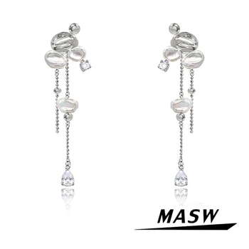 MASW Originalaus Dizaino 2023 Tendencija Nauji Aukštos Kokybės Imituojamas Pearl Nereguliarus Granulių Auskarai Earirngs Moterims, Dovanų Šalis