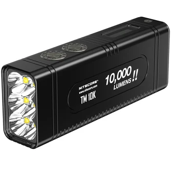 NITECORE TM10K Įkraunamas LED Žibintuvėlis 6xCREE XHP35 HD 10000LM Aukštos Žibintuvėlis, Lengvesnė ir integruota Baterija 4800mAh, Kempingas