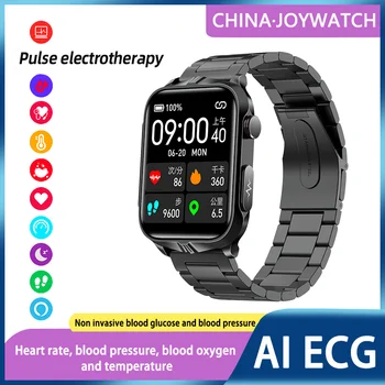 EKG Impulso Elektroterapijos Ne invazinės Kraujo Cukraus Vyrų Smart Žiūrėti Gydymas Lazeriu Sveikatos Kraujo Spaudimas Moterų Sporto Smartwatch